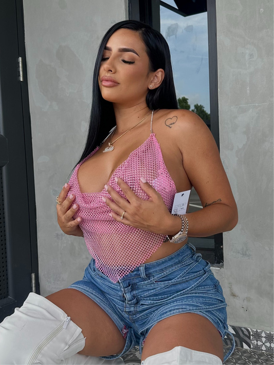 MILANI GLITTER TOP | pink