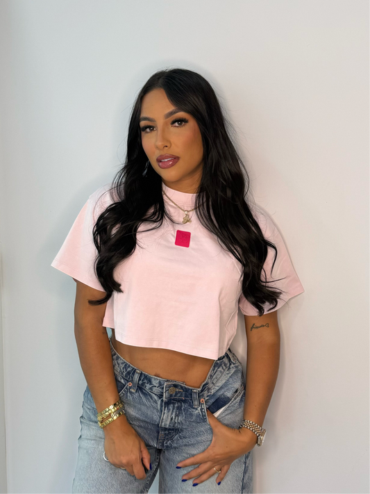 GBG BBY PINK CROP TOP