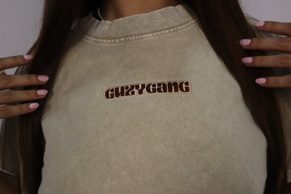 GUZYGANG CREAM CROPTOP