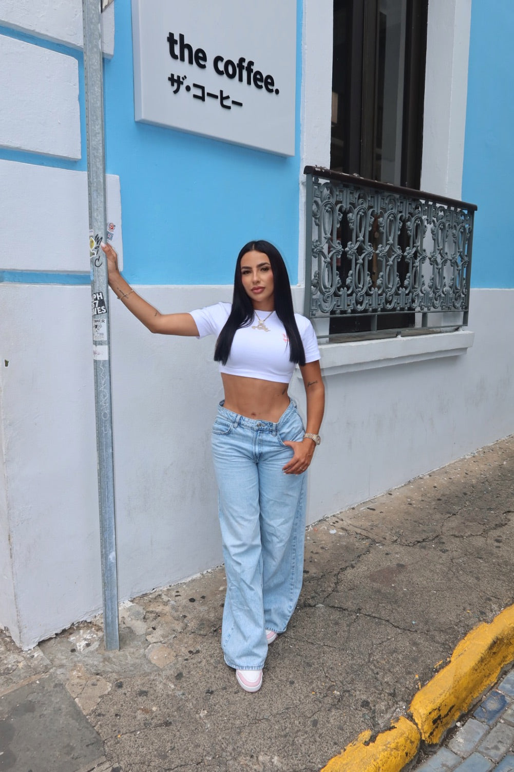 GBG DRIP STRETCH CROP TOP