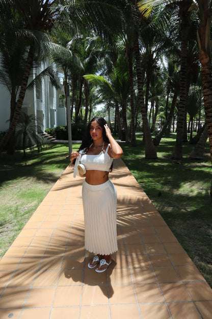 OFF WHITE SKIRT MAXI SET