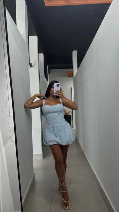 BABY BLUE BUBBLES DRESS